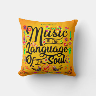 Festive Music Is The Language Of The Soul (Gold) Kussen