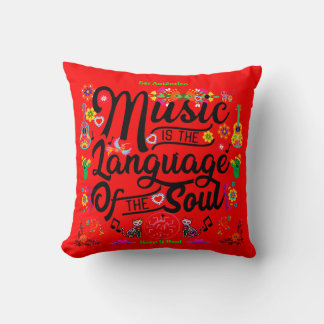 Festive Music Is The Language Of The Soul (RED) Kussen