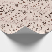 Festive Musical Notes, Bars & Symbols Cadeaupapier (Hoek)