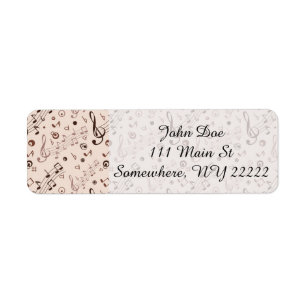 Festive Musical Notes, Bars & Symbols Etiket