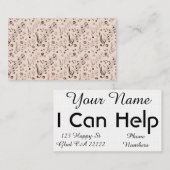 Festive Musical Notes, Bars & Symbols Visitekaartje (Voorkant / Achterkant)