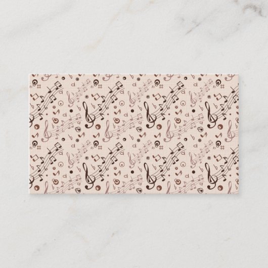 Festive Musical Notes, Bars & Symbols Visitekaartje (Voorkant)
