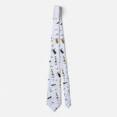 Festive Nautical Print Stropdas (Voorkant)