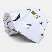 Festive Nautical Print Stropdas (Opgerold)