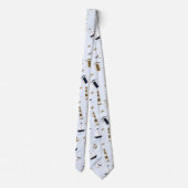 Festive Nautical Print Stropdas (Achterkant)