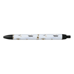 Festive Nautical Print Zwarte Inkt Pen