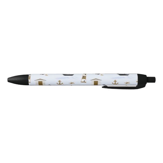 Festive Nautical Print Zwarte Inkt Pen (Bodem)