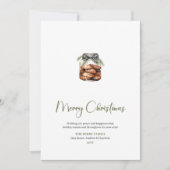 Festive Neutral Watercolor Christmas Greeting Card Feestdagenkaart (Voorkant)