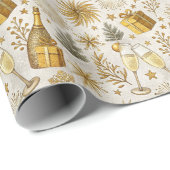 Festive New Year Celebration Cadeaupapier (Rol Hoek)