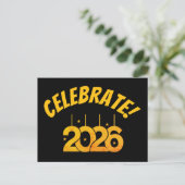 Festive New Year postcard Feestdagenkaart (Staand voorkant)