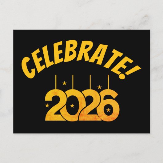 Festive New Year postcard Feestdagenkaart (Voorkant)