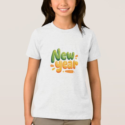 festive new year  Tri-Blend shirt (Voorkant)