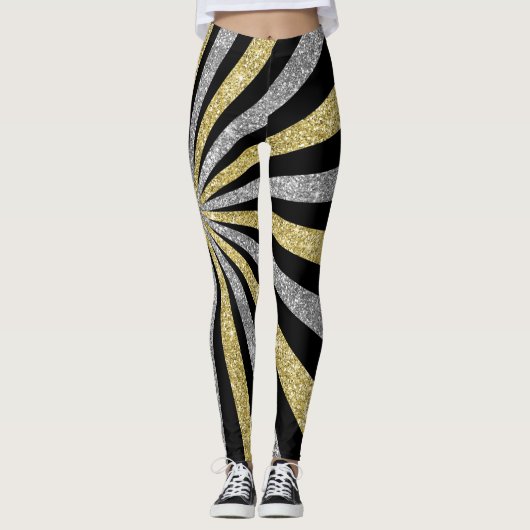 Festive New Years Leggings zelfs partijen (Voorkant)