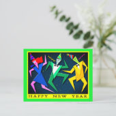 Festive nieuwjaarsprogramma briefkaart (Staand voorkant)