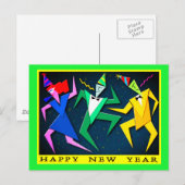 Festive nieuwjaarsprogramma briefkaart (Voorkant / Achterkant)