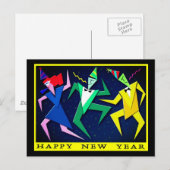 Festive nieuwjaarsprogramma briefkaart (Voorkant / Achterkant)