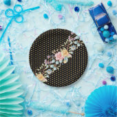 Festive Night Blooms Papieren Bordje (Feest)