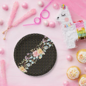 Festive Night Blooms Papieren Bordje (Feest)