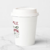 Festive North Pole hot chocola kerst Papieren Bekers (Links)