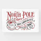 Festive North Pole Hot Chocolade Spandoek (Horizontaal)