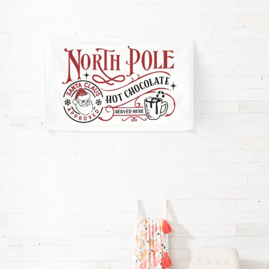 Festive North Pole Hot Chocolade Spandoek (Insitu)