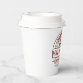 Festive North Pole Milk Cookie Company Papieren Bekers (Rechts)