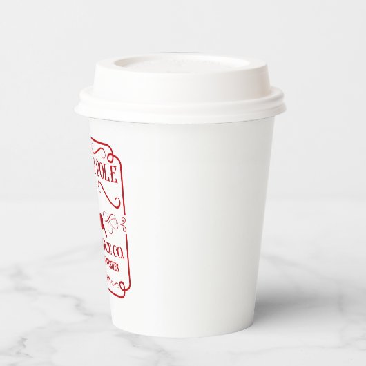 festive North Pole milk cookie Company reinder Papieren Bekers (Links)