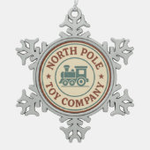 Festive North Pole toy company Tin Sneeuwvlok Ornament (Voorkant)