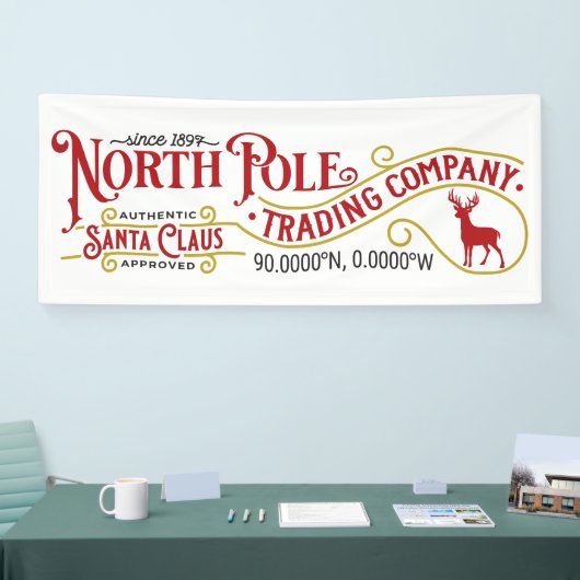 Festive North Pole Trading Company Spandoek (Beurs)