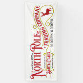 Festive North Pole Trading Company Spandoek (Verticaal)