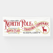 Festive North Pole Trading Company Spandoek (Horizontaal)