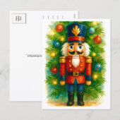 Festive Nutcracker Christmas Postcard Feestdagenkaart (Voorkant / Achterkant)