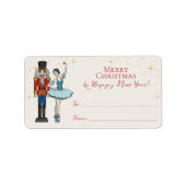 Festive Nutcracker Merry Christmas To From Labels (Voorkant)