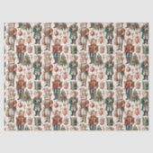 Festive Nutcracker Mice with Holiday Decor Tissuepapier (Voorkant)