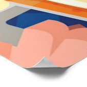 Festive Oktoberfest in rood met bier Poster (Hoek)