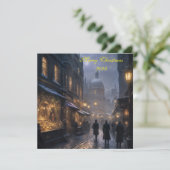 Festive Old London Christmas Card  Kaart (Staand voorkant)