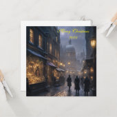 Festive Old London Christmas Card  Kaart (Voorkant / Achterkant in situ)