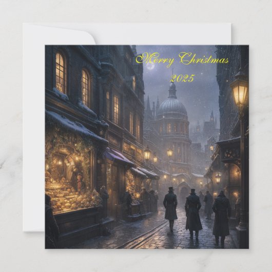 Festive Old London Christmas Card  Kaart (Voorkant)