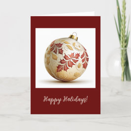 Festive Ornament Folded Holiday/Kerstkaart Bedankkaart