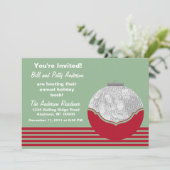 Festive Ornament Photo Invitation Kaart (Staand voorkant)