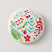 Festive Ornament Ronde Button 5,7 Cm (Voorkant)