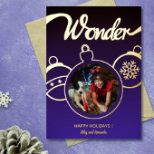 Festive Ornaments Photo Gold Folie Feestdagenkaart