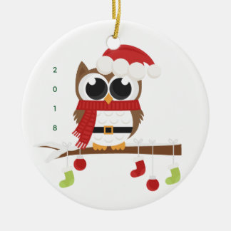Festive owl ornament 2018 (vrolijk kerstfeest!)