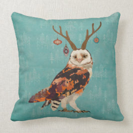 Festive OWL TREE Pillow Kussen