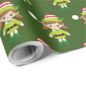 Festive-paaltje voor gevlekte meisjes cadeaupapier (Rol Hoek)