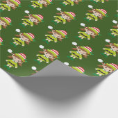 Festive-paaltje voor gevlekte meisjes cadeaupapier (Hoek)