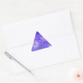 Festive Paars Snowflake Stars Kerstfeest Sticker (Envelop)