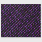 Festive Paarse Folie Vrolijk kerstfeest Cadeaupapier (Vlak)