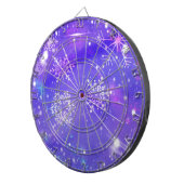 Festive Paarse Snowflake Stars kerstfeest Dartbord (Voorkant Rechts)