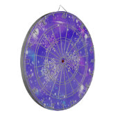 Festive Paarse Snowflake Stars kerstfeest Dartbord (Voorkant Links)